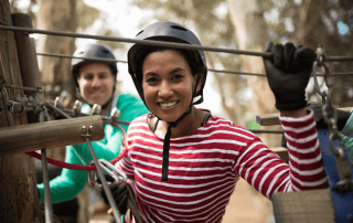 Picture of friends Ziplining in Broken Bow.