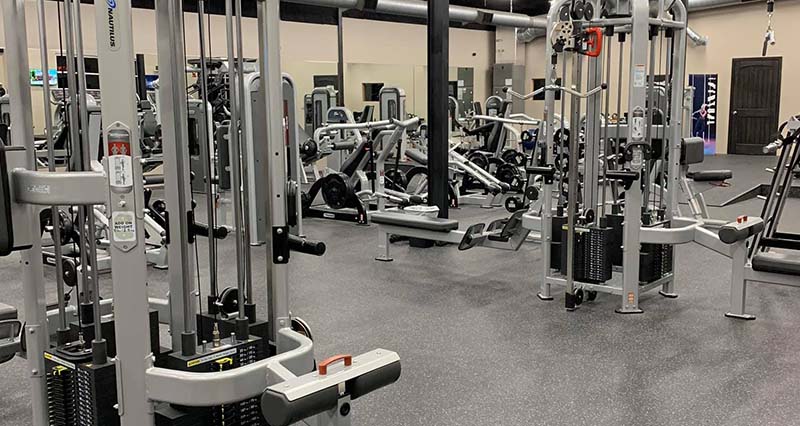 Fitness Center weight lifting machines.