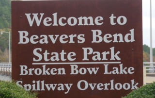 Beavers Bend State Park Hiking sign.