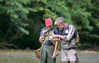 Two people fishing in Oklahoma.