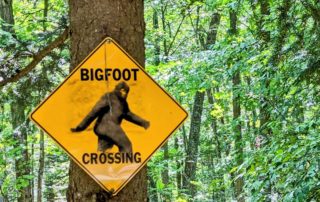 A Bigfoot sign in Oklahoma.
